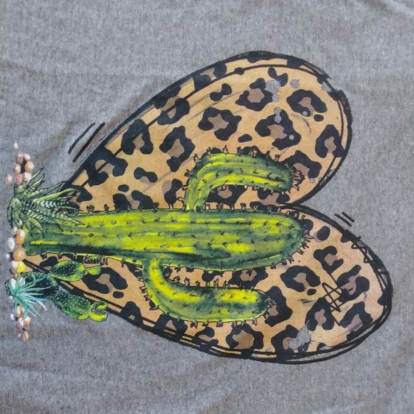 Cactus Heart Graphic Tee Shirt - Picture 2 of 5
